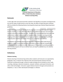 Distance Learning