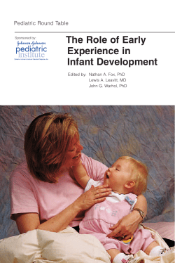 The Role of Early Experience in Infant Development