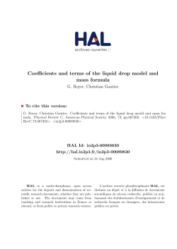 Coefficients and terms of the liquid drop model and mass formula