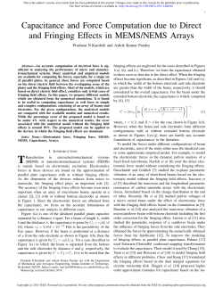 Capacitance and Force Computation due to Direct and