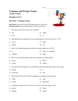 Common and Proper Nouns