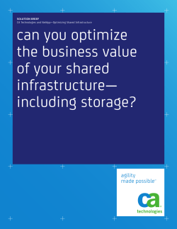 can you optimize the business value of your shared infrastructure
