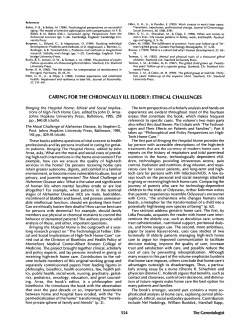 caring for the chronically ill elderly: ethical challenges 554