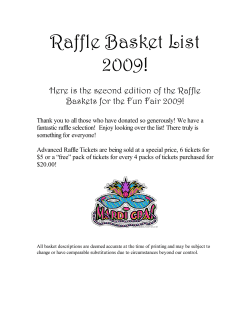 Raffle Basket List 2009!