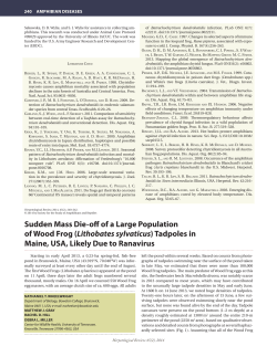 Sudden Mass Die-off of a Large Population of Wood Frog