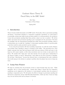 Fiscal Policy in the RBC Model