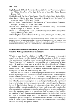 Creative Writing in the Critical Classroom