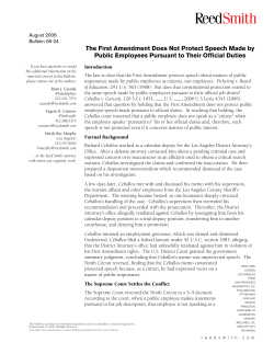 The First Amendment Does Not Protect Speech