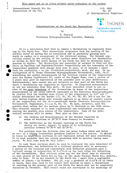 This paper not to be cit~d without prior reference to t~e author