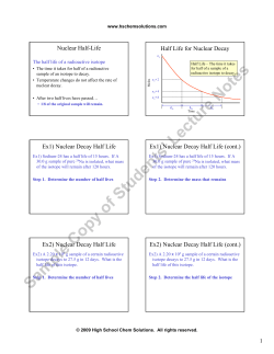 16.3 Half Life - HS Chem Solutions