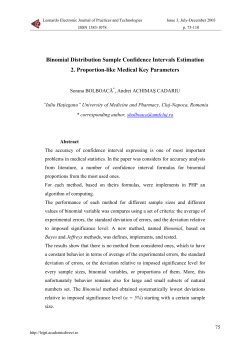 Binomial Distribution Sample Confidence Intervals Estimation 2