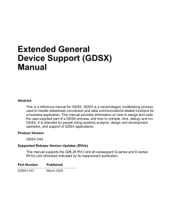 Extended General Device Support (GDSX) Manual