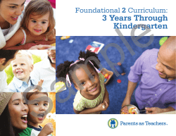 3 Years Through Kindergarten