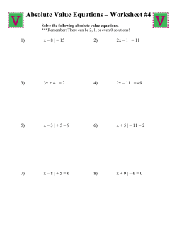 absolute value equations 4