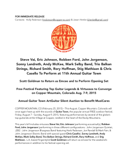 Guitar Town 2015 PR FINAL - Copper Mountain Resort Chamber