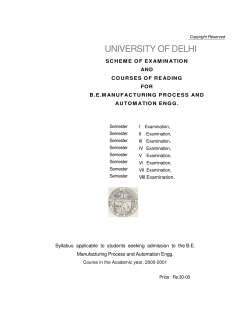 Manufacturing Process and Automation Engineering