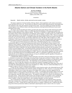 Ocean Environment and Post-smolt Survival in the Atlantic