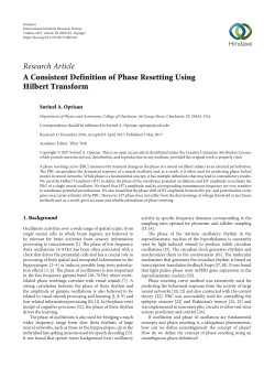 A Consistent Definition of Phase Resetting using Hilbert