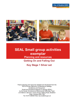 SEAL Small group activities exemplar