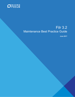 Filr 3.0: Maintenance Best Practices Guide