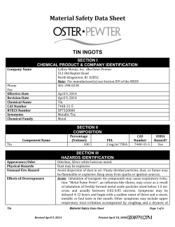 Material Safety Data Sheet
