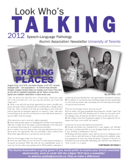 2012 - Speech-Language Pathology