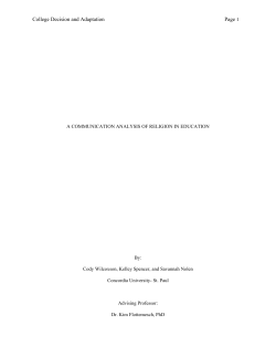A Communication Analysis of Religion in Education