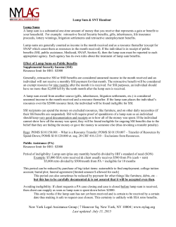 Lump Sums and Supplemental Needs Trusts