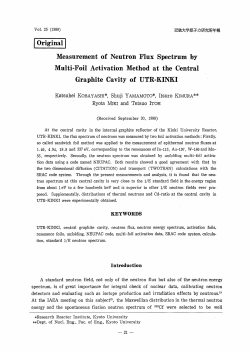 I Original I Measurement of Neutron Flux Spectrum by Multi