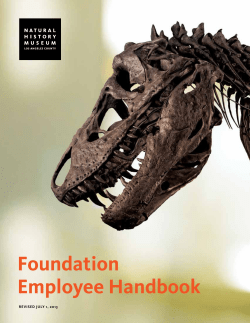 Foundation Employee Handbook - Natural History Museum of Los