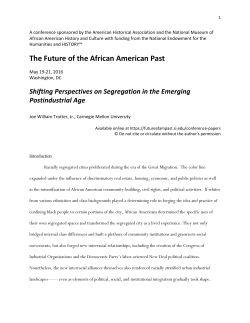 The Future of the African American Past