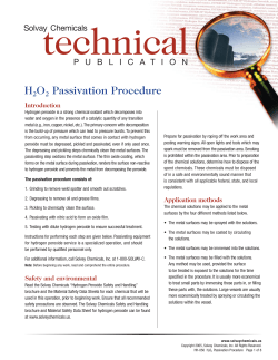 H2 O2 Passivation Procedure