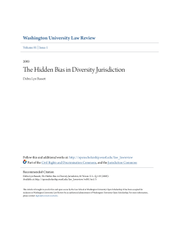 The Hidden Bias in Diversity Jurisdiction