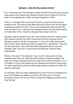 Dinosaurs &ndash; How did they become extinct? - Newton-British