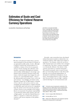 Estimates of Scale and Cost Efficiency for Federal Reserve Currency