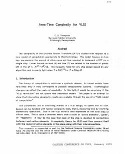 Area-Time Complexity for VLSI