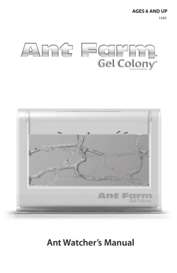 Ant Watcher`s Manual