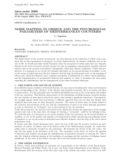 noise mapping in greece and the psychosocial parameters of