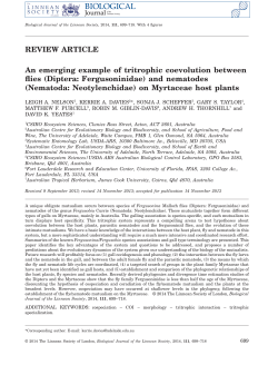 An emerging example of tritrophic coevolution between flies (Diptera