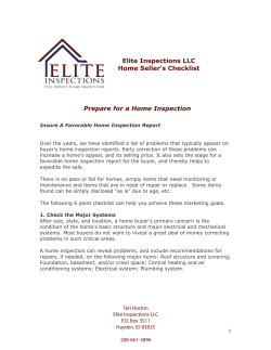 Prepare for a Home Inspection Elite Inspections LLC Home Seller`s