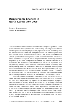 Demographic Changes in North Korea: 19932008