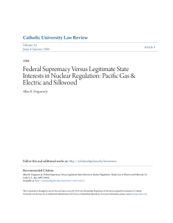 Federal Supremacy Versus Legitimate State Interests in Nuclear