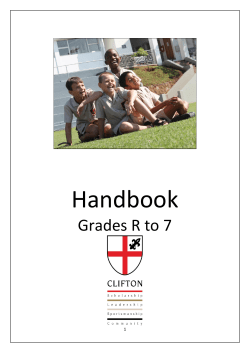 Handbook - Clifton School