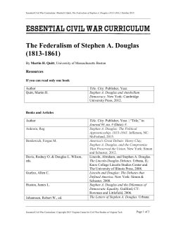 Stephen A. Douglas Resources - Essential Civil War Curriculum