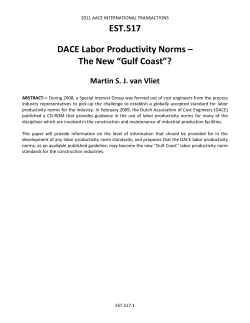 DACE Labor Productivity Norms