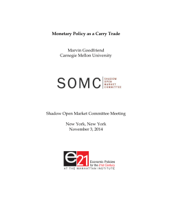 Monetary Policy as a Carry Trade
