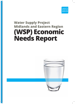 Economic Needs Report - Water Supply Project Eastern and