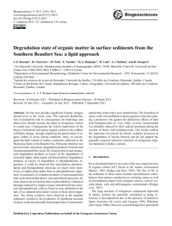 Degradation state of organic matter in surface