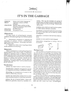 It`s in Their Garbage Lesson Plan