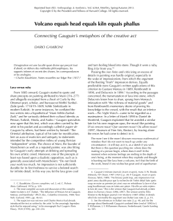 Connecting Gauguin`s metaphors of the creative act